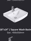 square wash basin