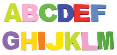 Magnetic alphabet capital