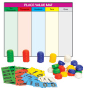 Place Value Mat with Stacking Counters