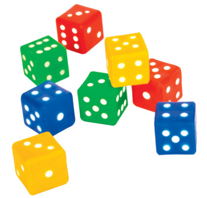 Plastic Dice - Color: Multi Color