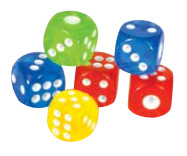 Transparent Dice - Color: Multi Color