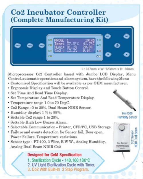 Co2 Incubator Controller - Dimension (L*W*H): 37.7*12.3*5  Centimeter (Cm)