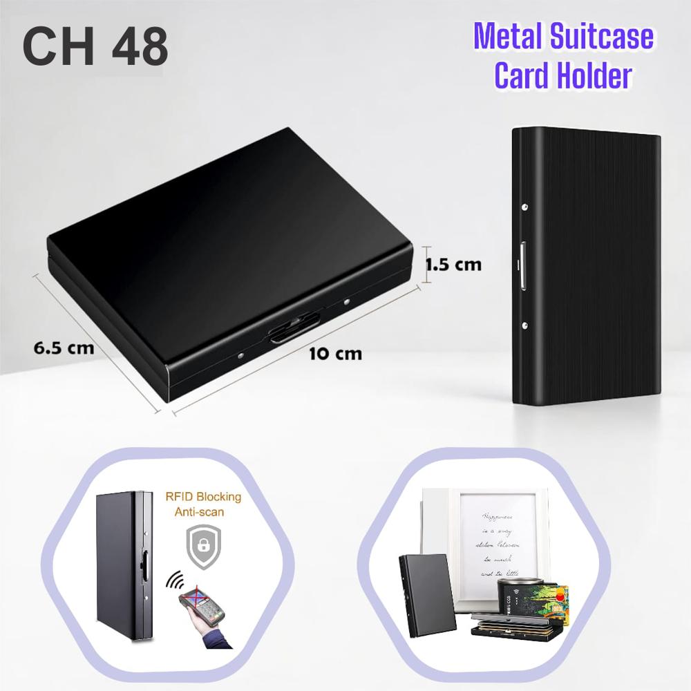 Silver Color Metal Stainless Steel Business Credit Card Holder