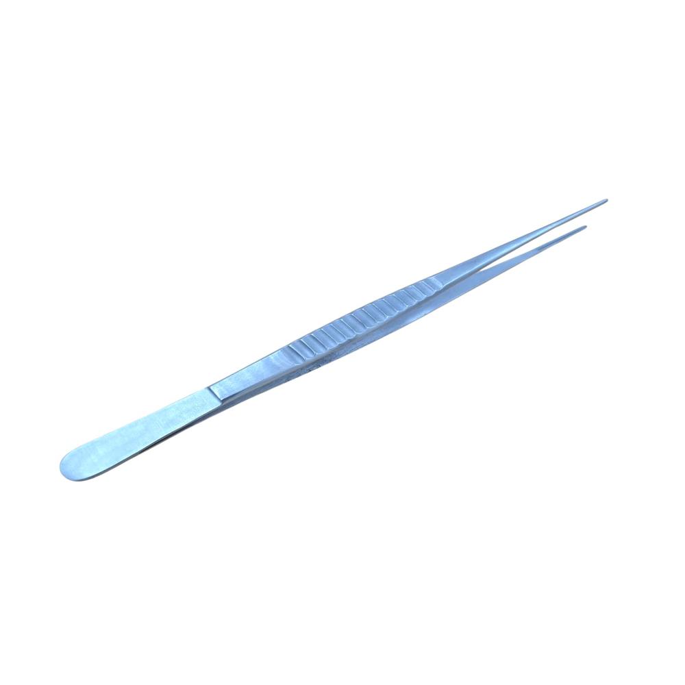 Autogrip DeBakey Forceps, 8-Inch - Stainless Steel, Silver Color | Atraumatic Handling, Fine Longitudinal Serrations, Manual Operation, Polished Finish