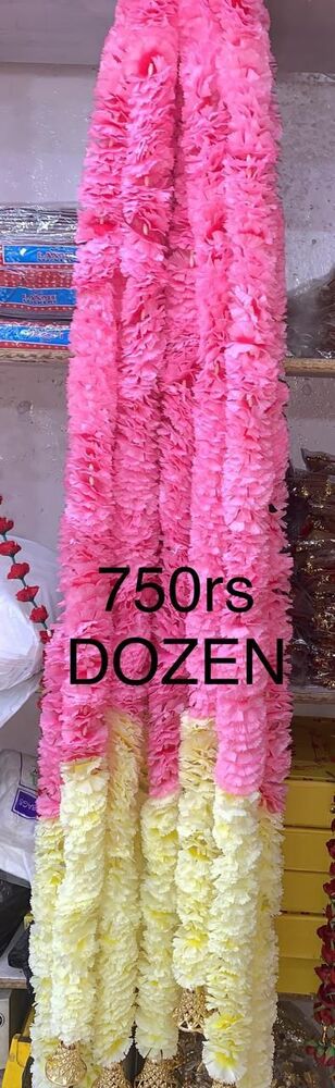 Artificial Flower Garland - Color: White And Pink