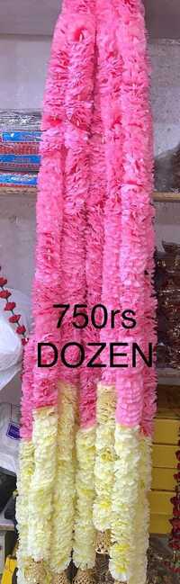 Artificial Flower Garland - Color: White And Pink