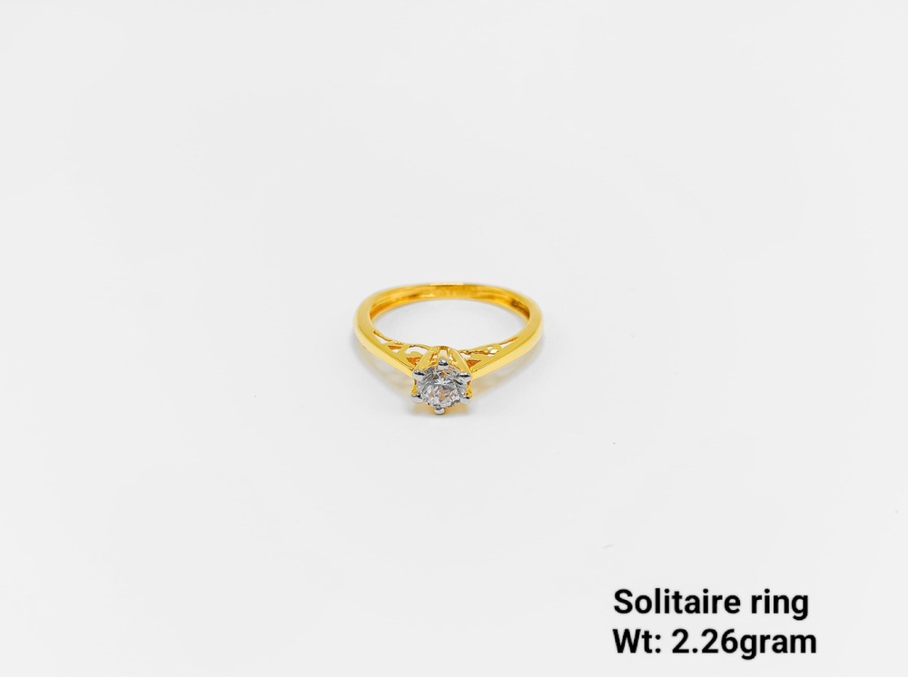 92% Gold Solitaire Ring
