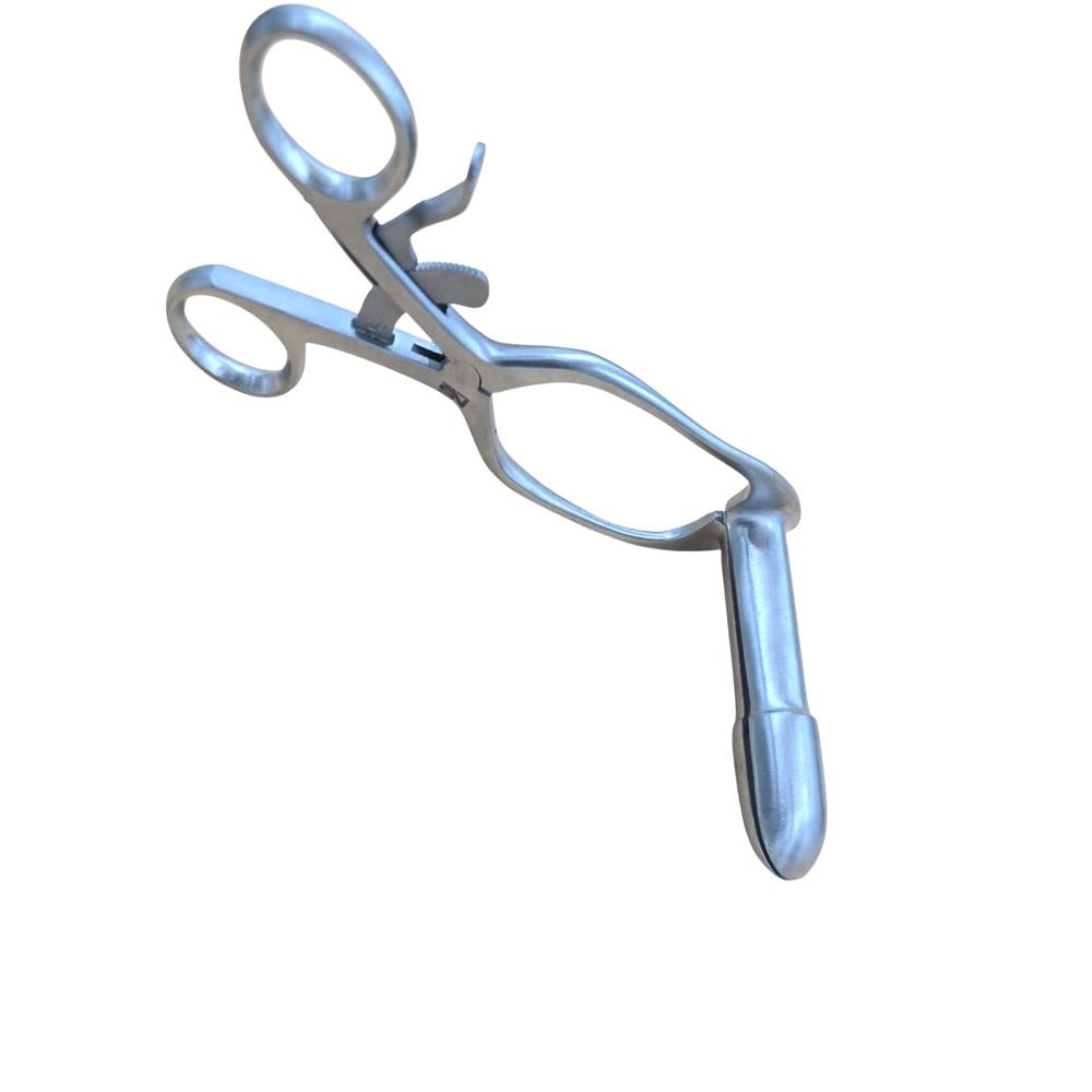 Barr Rectal Anal Retractor - Stainless Steel, Standard Size, Silver | Self-retaining, Manual Operation, Polished Surface Finish, Fenestrated Blades