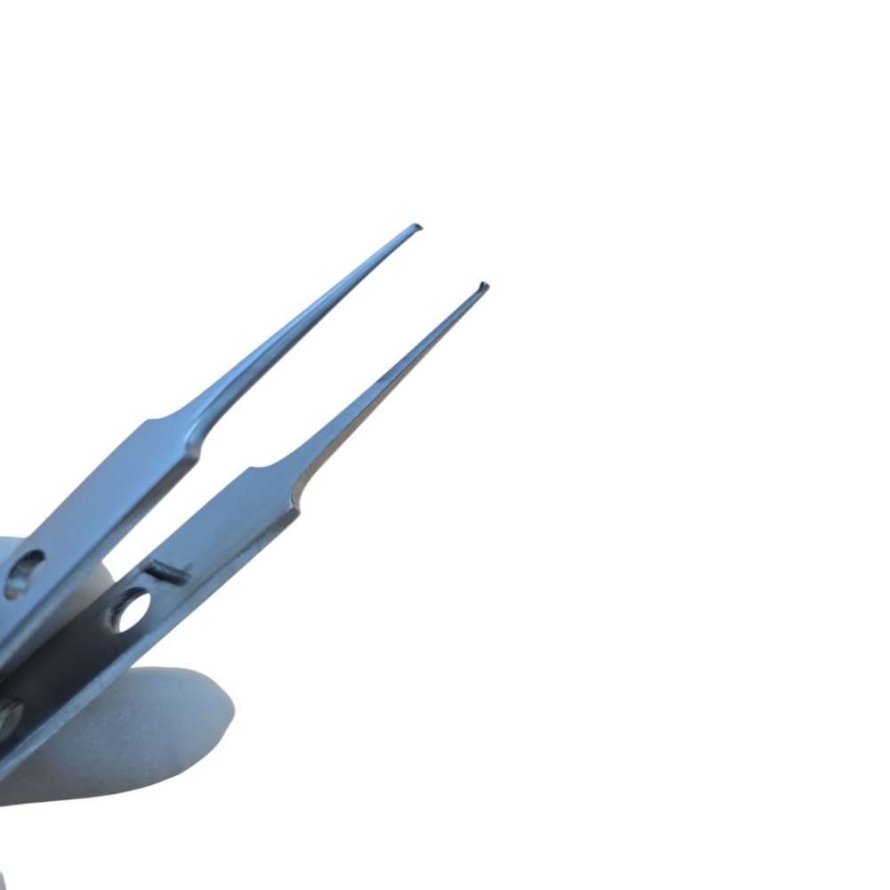 Bishop-harmon Tissue Forcep - Stainless Steel, 86-90 Mm Length, Silver | Features 12 Teeth Jaws, Flat Handle, Micro Platform For Precision Handling