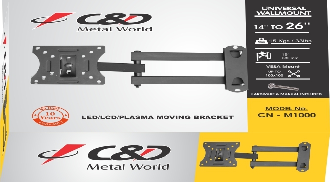 CN - M1000  Full Motion Rotatable With Tilt TV Wall Mount