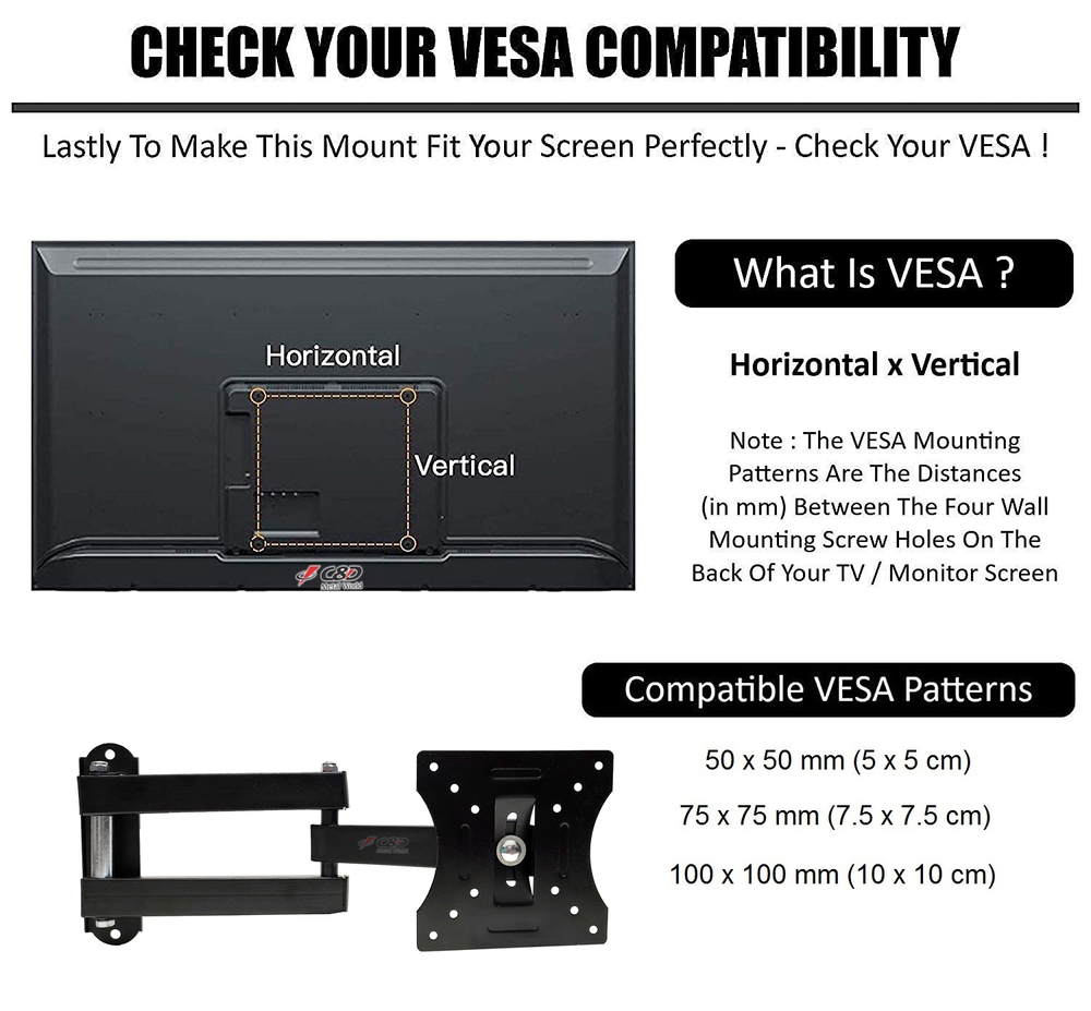 CN - M1000  Full Motion Rotatable With Tilt TV Wall Mount