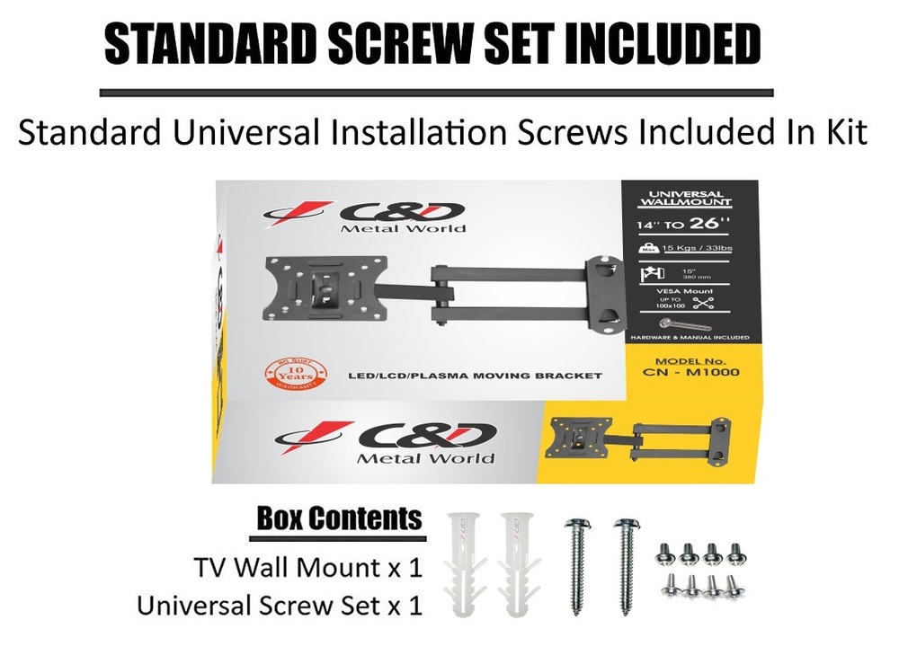 CN - M1000  Full Motion Rotatable With Tilt TV Wall Mount