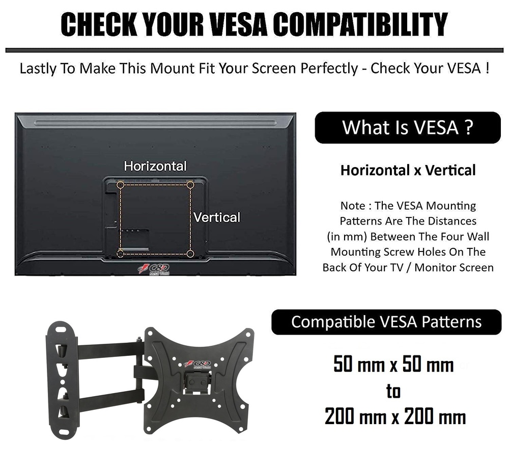 CN - M2000  Full Motion Rotatable With Tilt TV Wall Mount