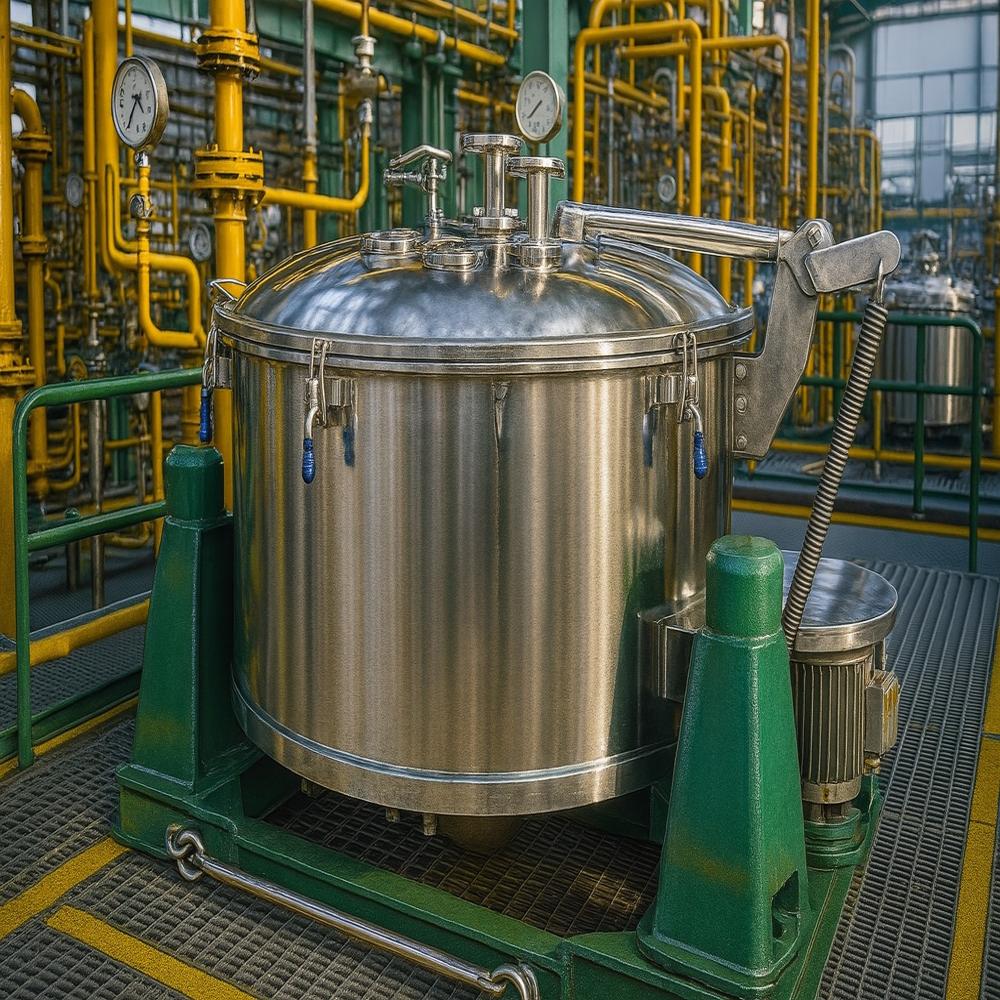 WHIRLER GMP SS316 High Performance Bag Pulling Vertical Basket Centrifuge