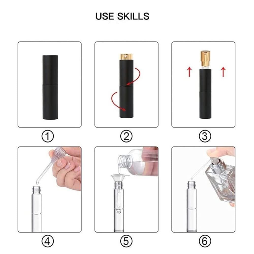 Perfume Refillable Spray Bottle - Capacity: 10 Milliliter (Ml)