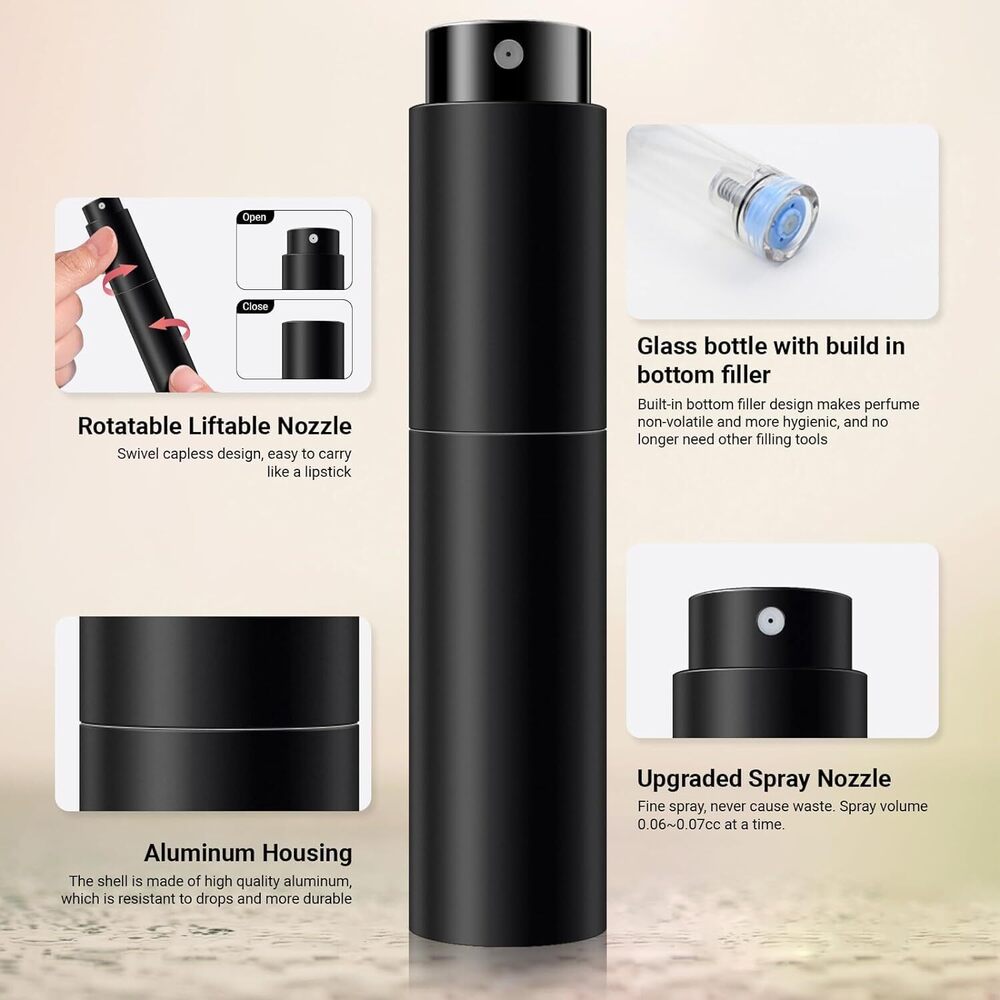 Perfume Refillable Spray Bottle - Capacity: 10 Milliliter (Ml)