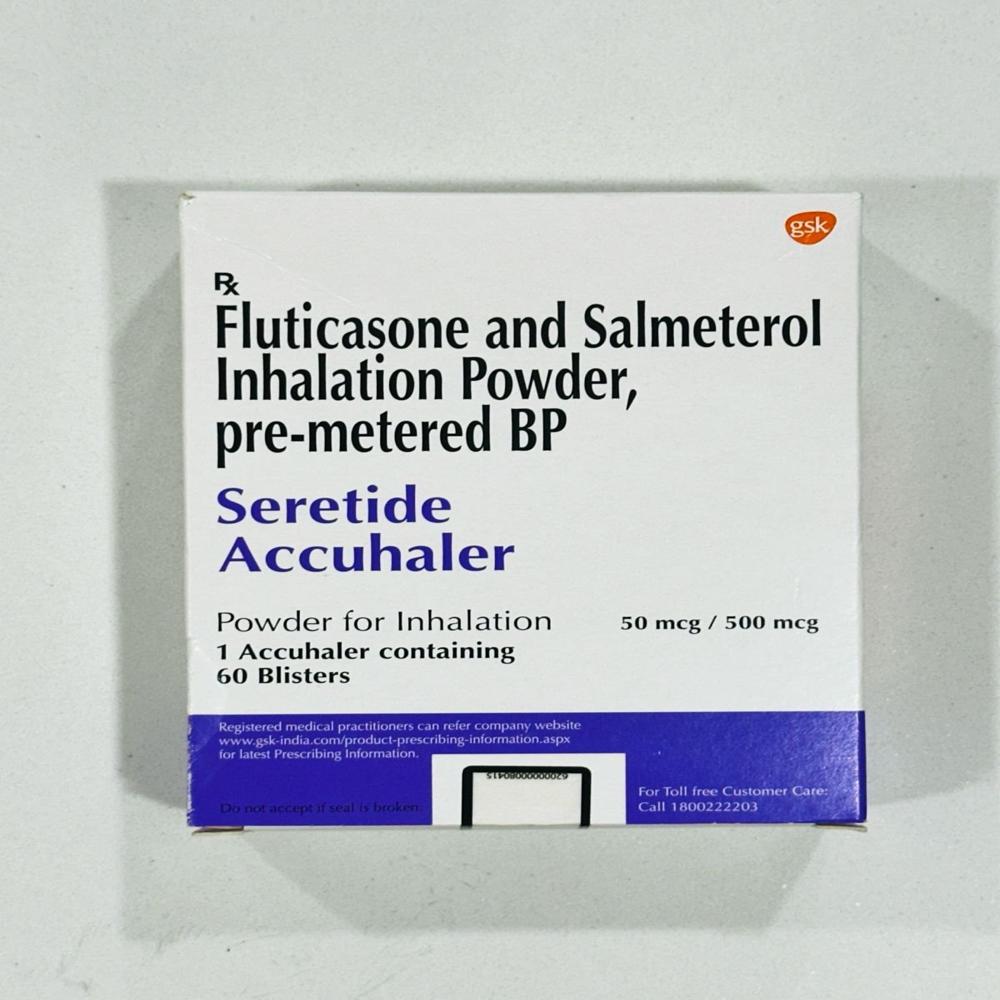 Seretide 50Mcg/500Mcg Salmeterol + Fluticasone  Accuhaler - Drug Type: General Medicines