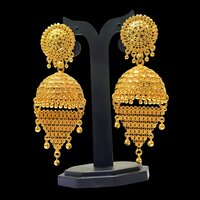 High Quality Copper Chain Jumka - Color: Golden