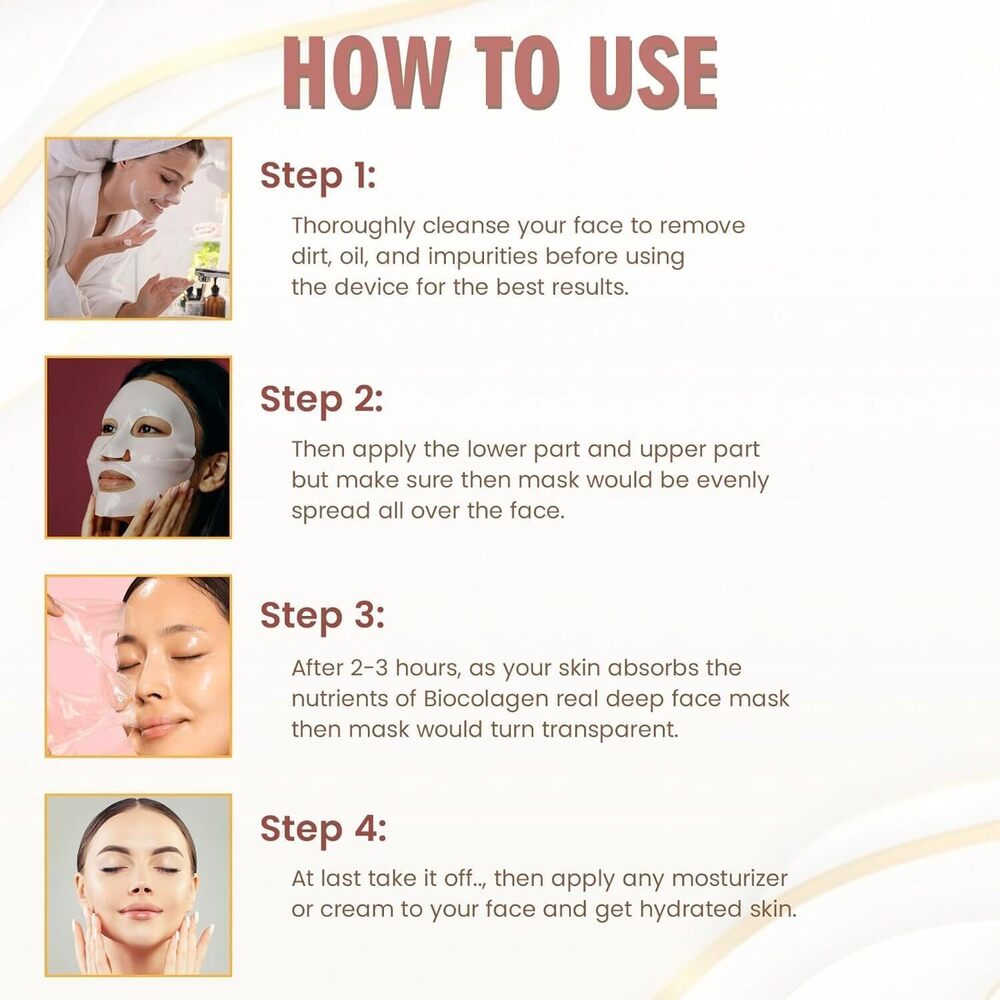 Bio Collagen Face Mask - Color: White