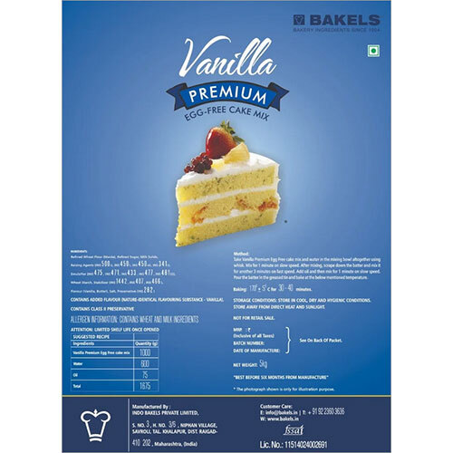 Bakels Vanilla Premium Egg Free Cake Mix