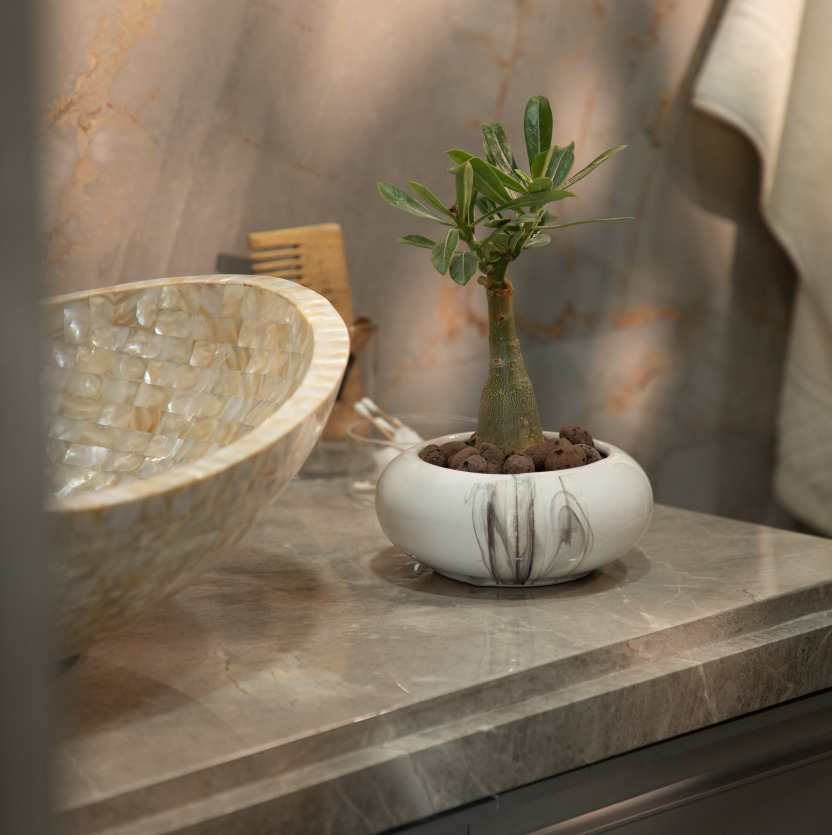 Marbela Bowl Ceramic Round Pot - Color: Various Available