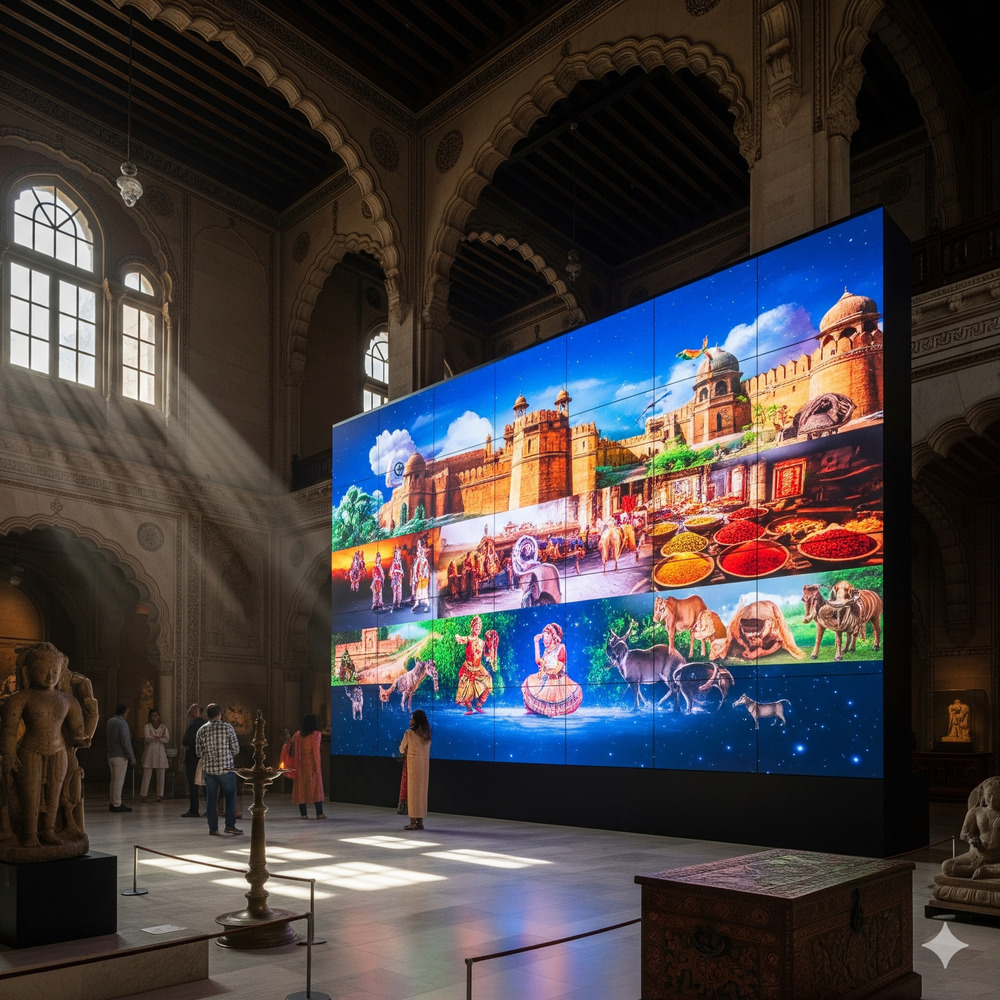 Led Video Wall For Museum And Galleries - Features: High Brightness