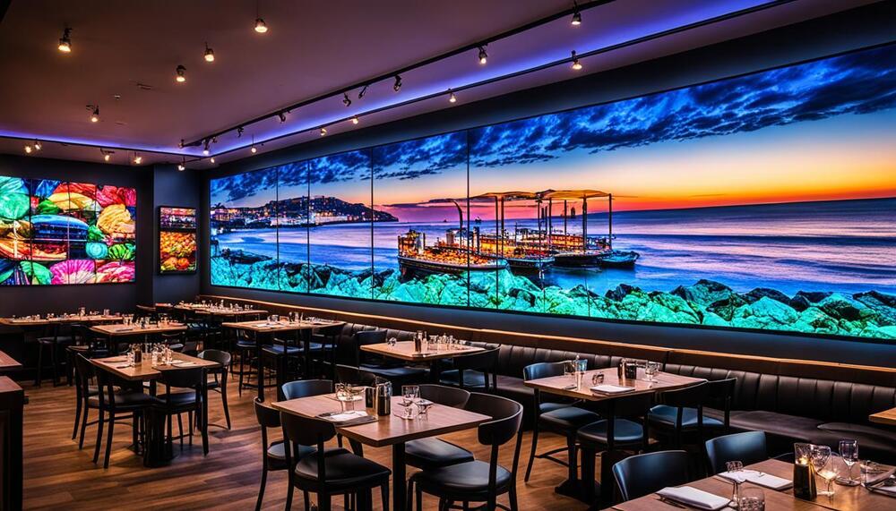 LED Video Wall For Restaurant And Cafe