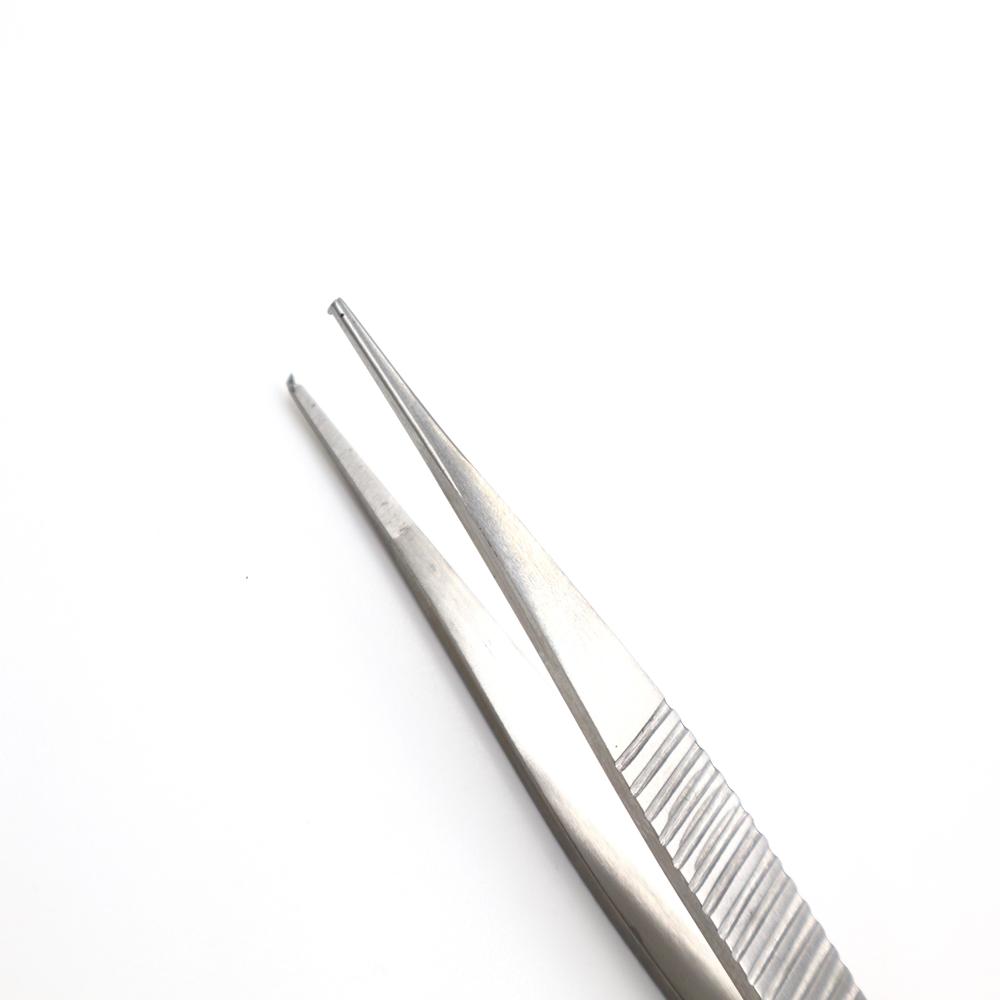 Micro Fine Tooth Forcep 6 Inch - Stainless Steel, 6 Inch Size, Silver Color | Lightweight Design, Ergonomic Handle, Ultra-fine Serrated Tips