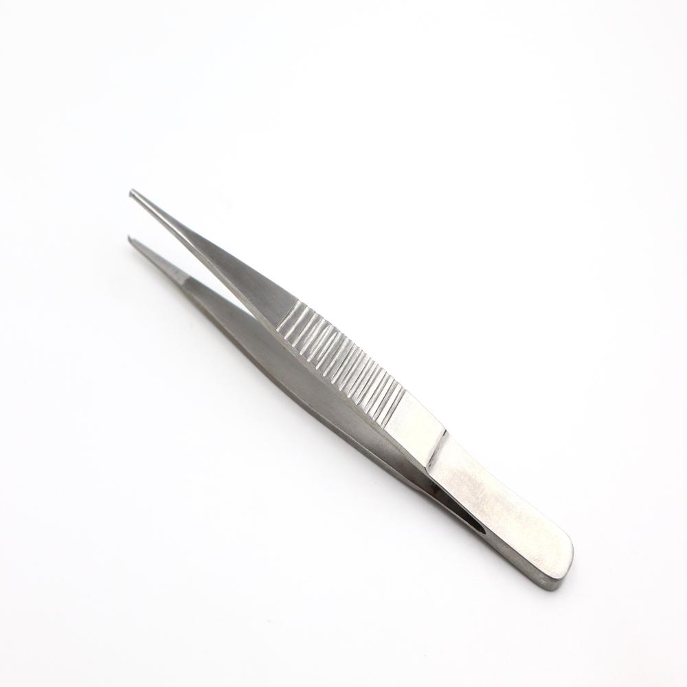 Micro Fine Tooth Forcep 6 Inch - Stainless Steel, 6 Inch Size, Silver Color | Lightweight Design, Ergonomic Handle, Ultra-fine Serrated Tips
