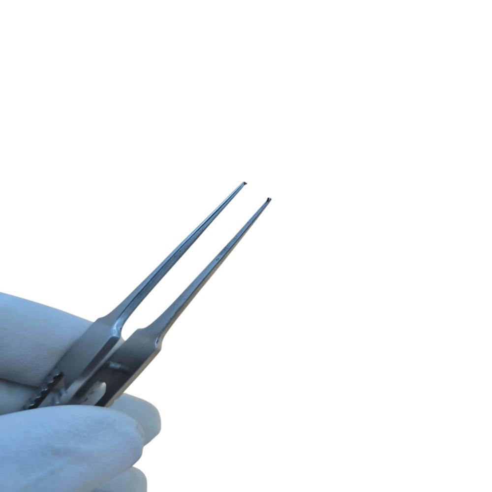 Micro Fine Tooth Forcep 6 Inch - Stainless Steel, 6 Inch Size, Silver Color | Lightweight Design, Ergonomic Handle, Ultra-fine Serrated Tips