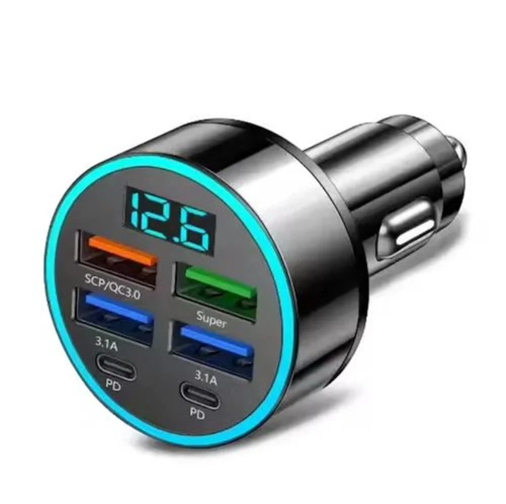 6 In 1 Car Charger - Features: Good Quality