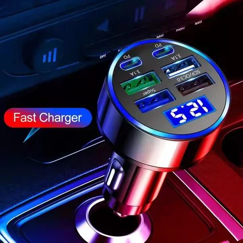 6 In 1 Car Charger - Features: Good Quality