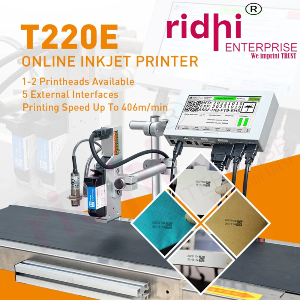 RIDHI T220E Online Thermal Inkjet Printer