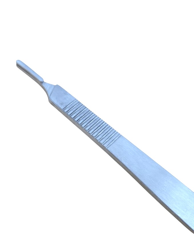 Bp Handle Long - Stainless Steel, Standard Size, Silver Color | Manual Operation, Textured Grip, Polished Surface Finish, Portable Design