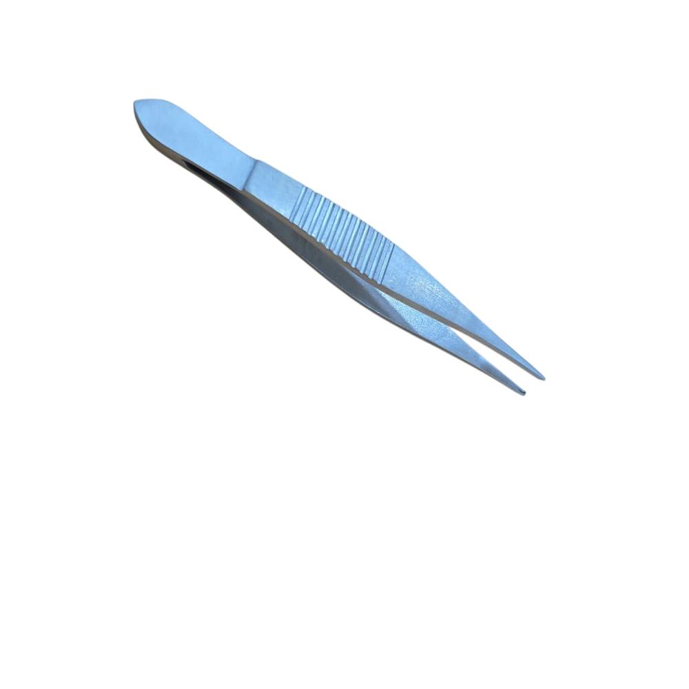 Micro Dissecting Fine Heavy 4 Inch Tooth Forcep - Stainless Steel, 4 Inch Length, Silver Color, Toothed Tips, Ergonomic Grip, Spring Action