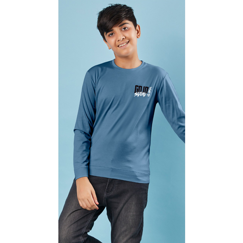 Blue Color Full Sleeves T Shirt