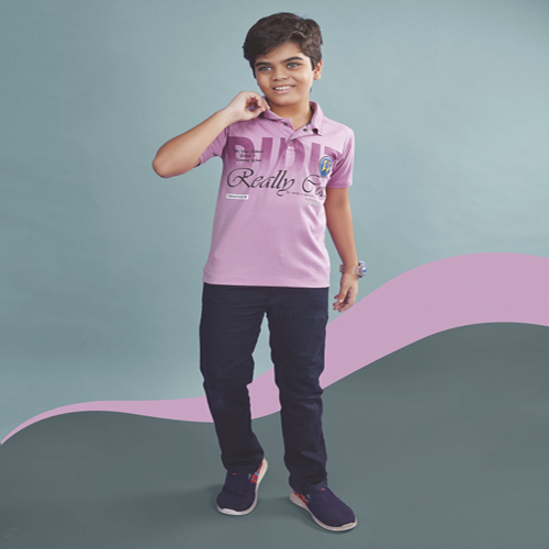 Art NO-1186 Purple Color Half Sleeves T Shirt