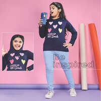 Girl's Blue Color Hoodies