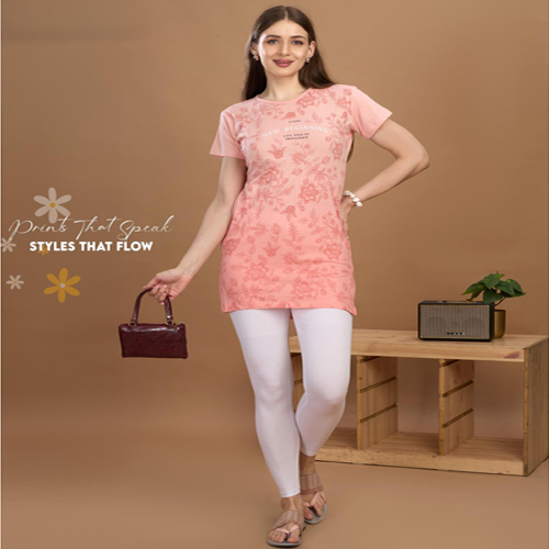 K5534-10 Peach Color Long T shirt