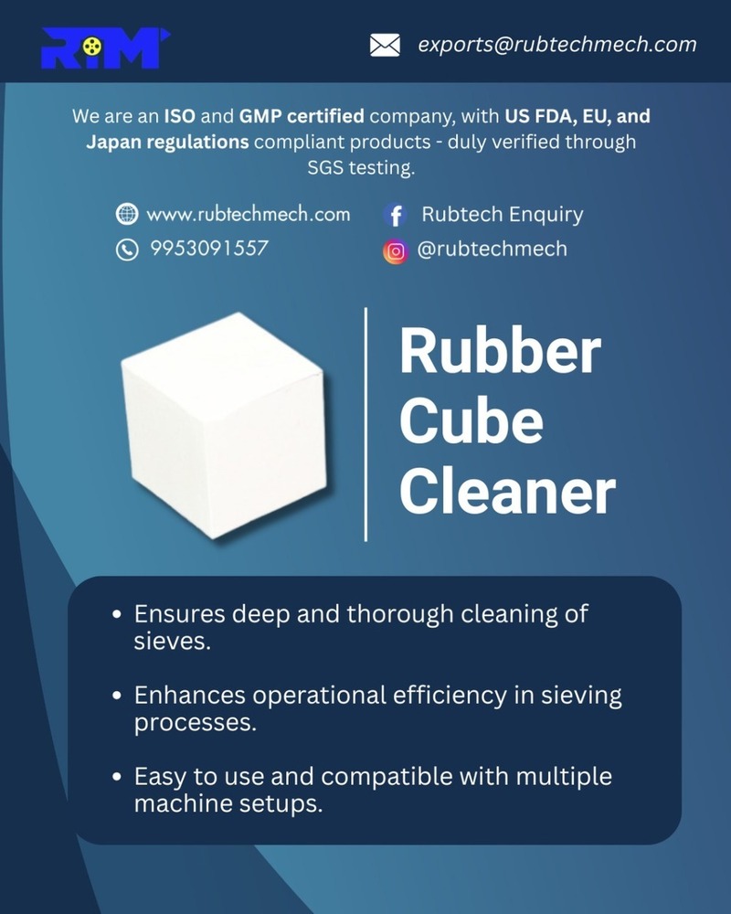 Rubber Cube Sieve Cleaner - Color: White