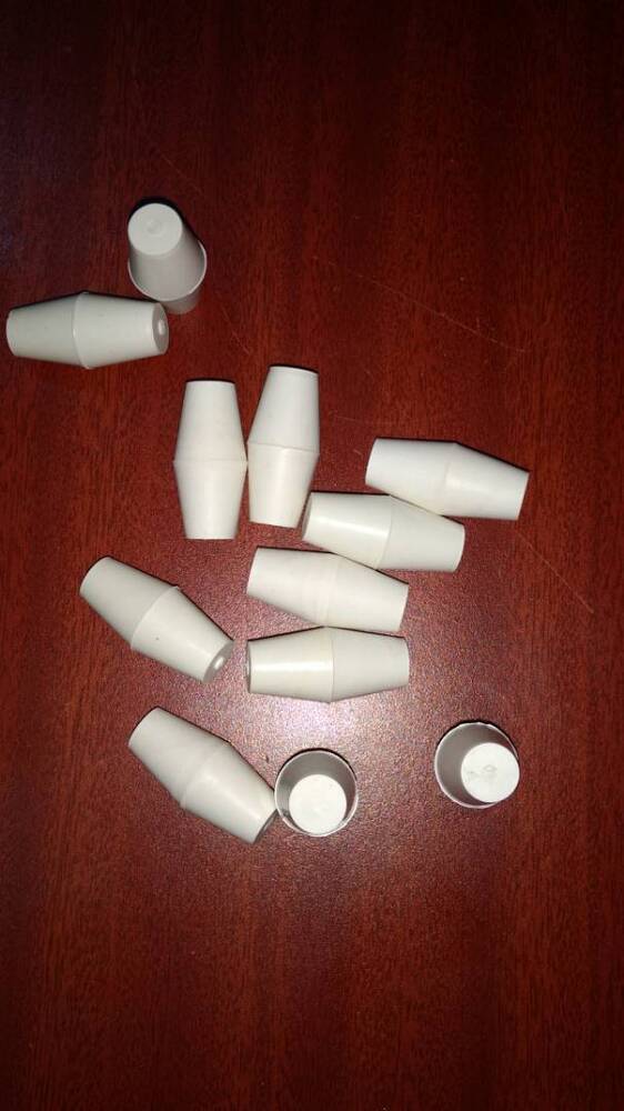 White Dholak or Drum Shape Rubber Ball 35'17