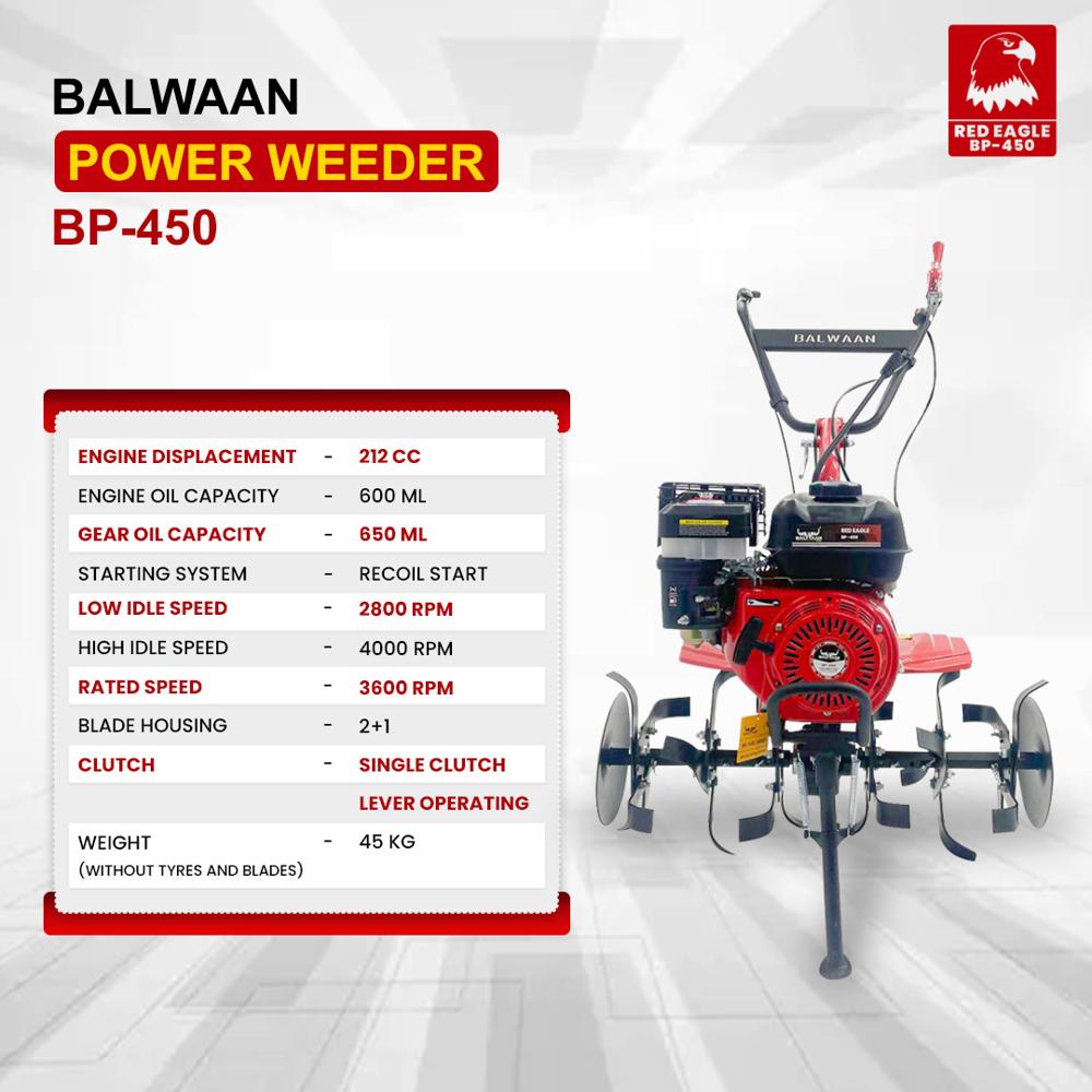 Balwaan BP 450 Power Weeder Red Eagle - (Light weight)
