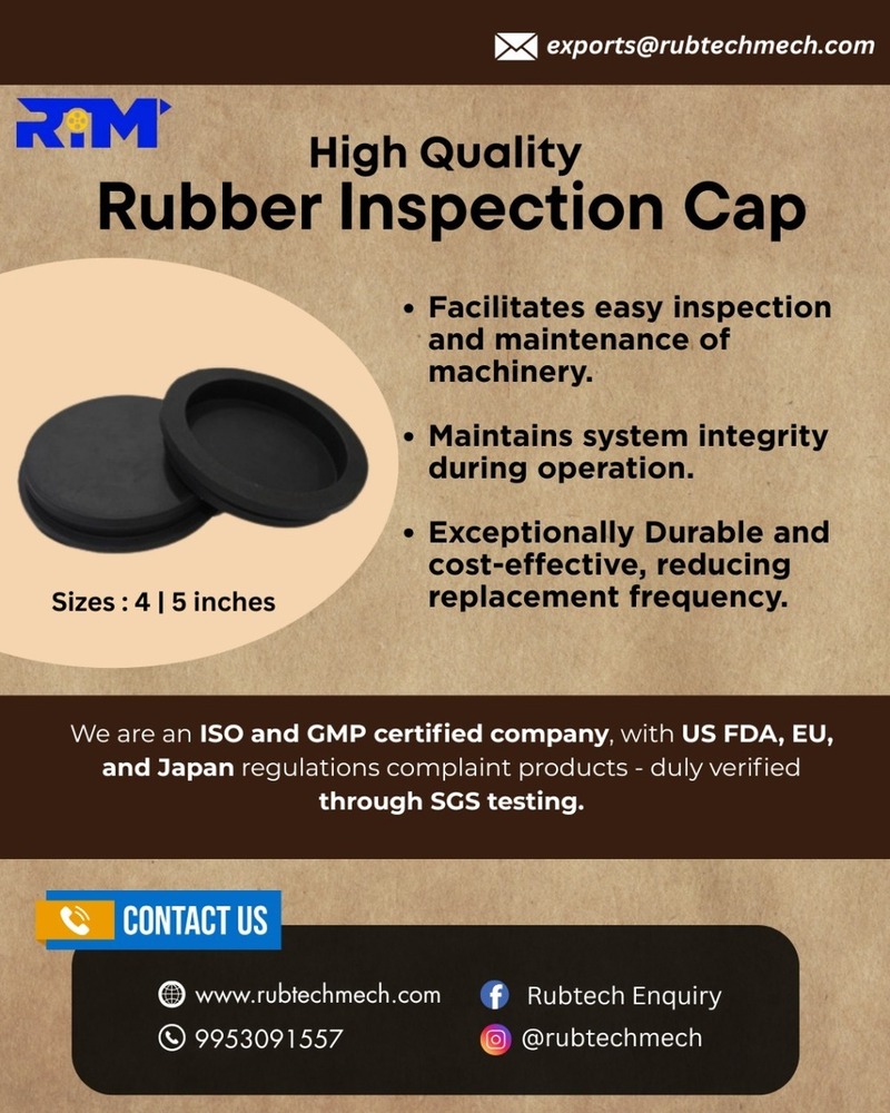 Rubber Cap  Black With Lock - Feature: High Tensile Strength