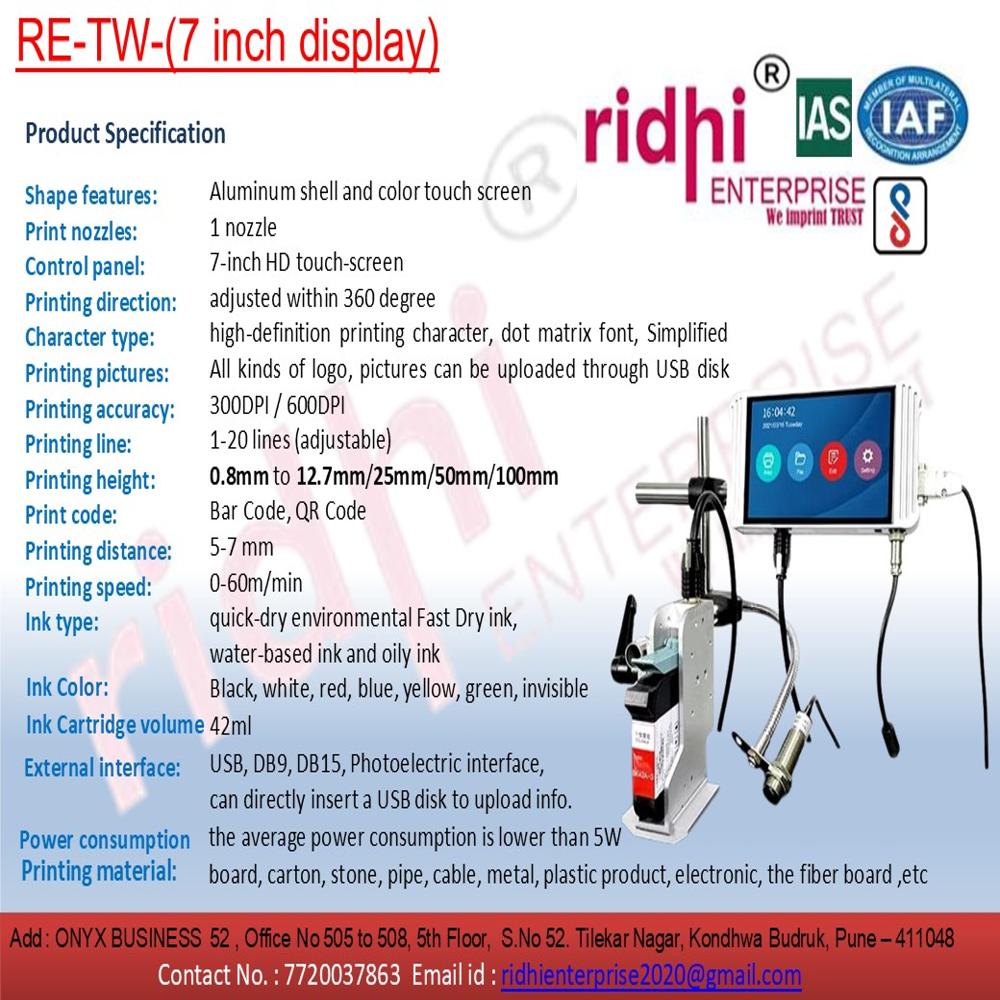 Ridhi-tw(7 Inch Display) - Color: Black