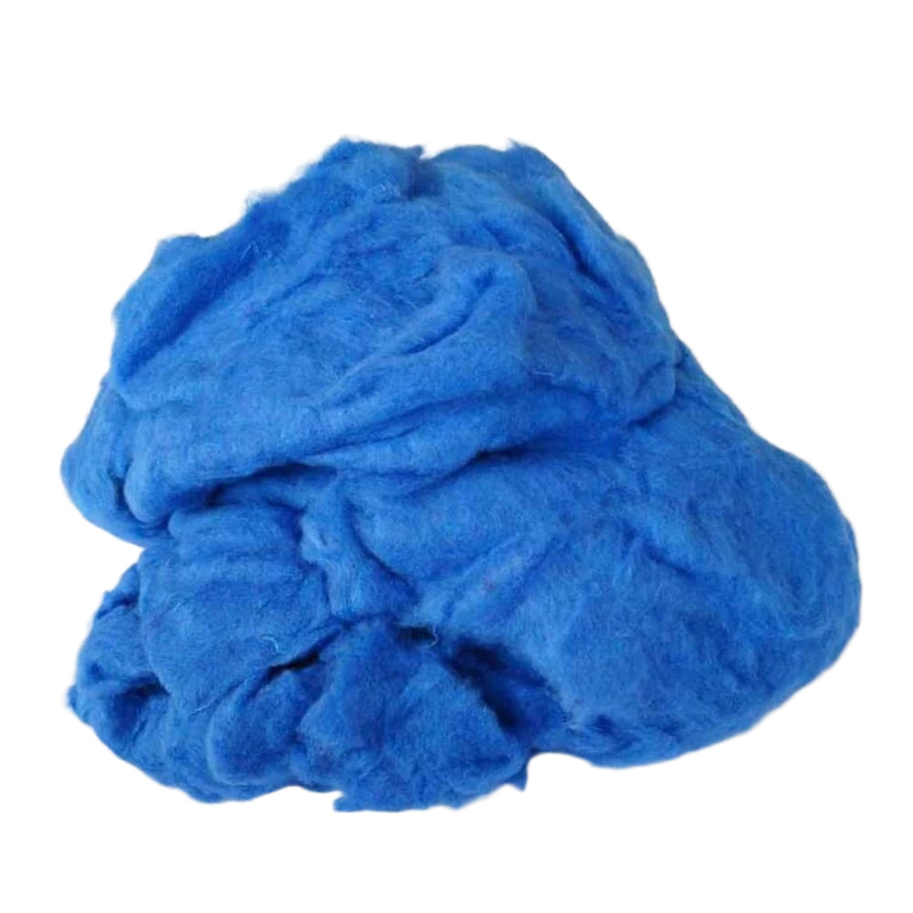 Royal Blue Recycled Cotton Fiber