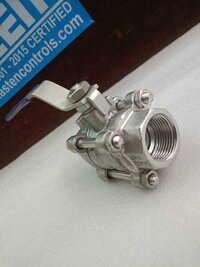 2 way 3 pc ball valve screwed end MANUAL