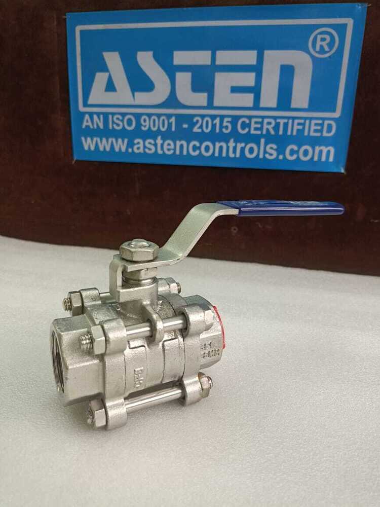 Industrial 2 Way 3 Pc Ball Valve Screwed End Manual - Application: Air / Water / Oil / Gas / Steam / Chemical