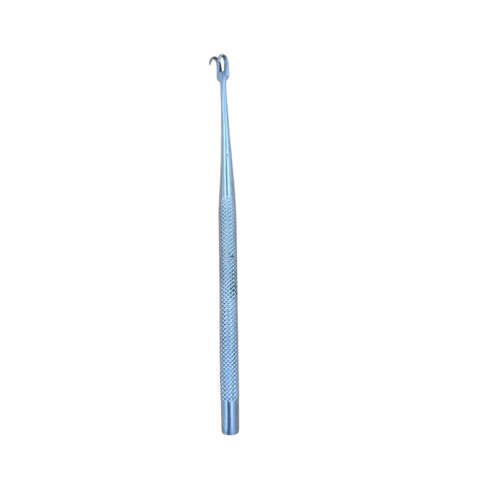Fine Double Hook - Stainless Steel, Standard Size, Silver Color | Ergonomic Handle, Polished Surface Finish, Manual Operation, Portable Design