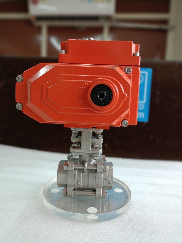 Asten Electrical Actuator Operated Ball Valve Screwed End - Color: Orange
