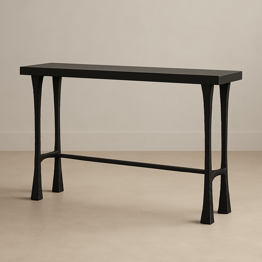 Minimalist Black Metal Console Table